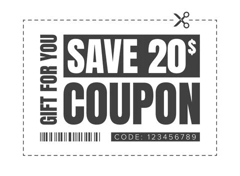Coupon Discount. Vector Gift Voucher. Stockillustratie