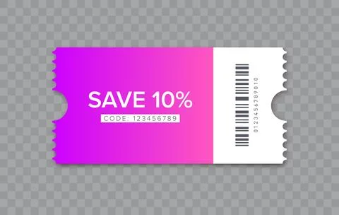 Coupon Discount. Vector Gift Voucher. Stockillustratie