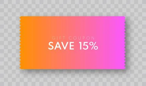 Coupon Discount. Vector Gift Voucher. 스톡 일러스트