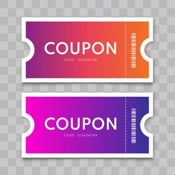 Coupon Discount. Vector Gift Voucher. Illustrazione stock
