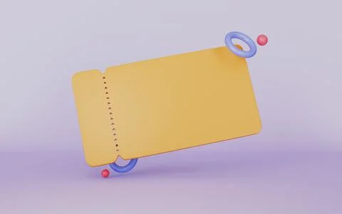 Coupon with empty space for your text, Creative design in cartoon style Stock Illustration