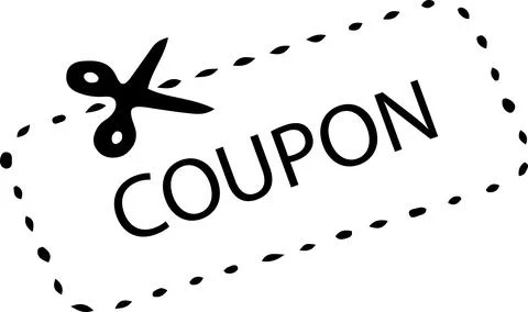 Coupon icon isolated on white background Stock Illustration
