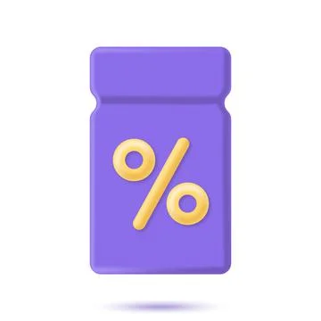 Coupon with interest Stock Illustration