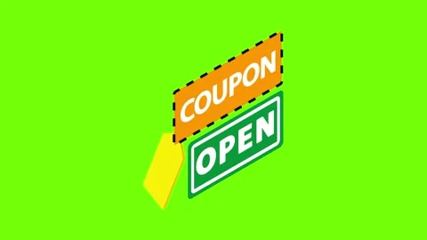 Coupon open icon animation Stock Footage 152575470