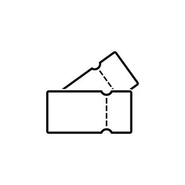 Coupon or ticket icon in linear style on a white background. Vector EPS 10 Illustrazione stock