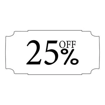 Coupon outline illustration Stock Illustration