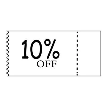 Coupon outline illustration Stock Illustration