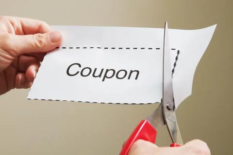 Coupon Savings Foto stock