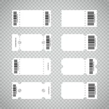 Coupons, voucher, ticket template set. Stock Illustration