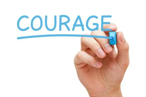 Courage Blue Marker Stockfoto's