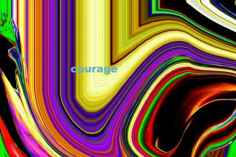 COURAGE COLOURS GOOD THOUGHTS Stock Illustration