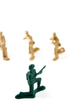 Courage concept - one soldier Stock Photos