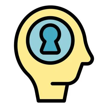 Courage key icon vector flat Stock Illustration