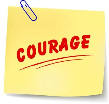 Courage message Stock Illustration