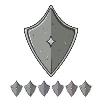 Courage shield knight cartoon vector graphic Stock Illustration