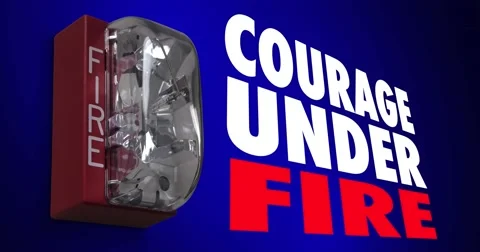 Courage Under Fire Bravery Dangerous Hero Action Alarm 4K Stock Footage 60220207