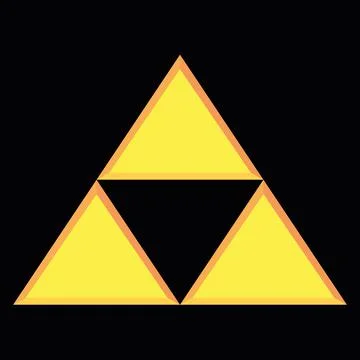 Courage Wisdom Power hero legend of link video game Stock Illustration