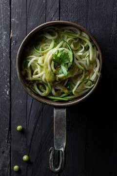 Courgette Spaghetti Stock Photos