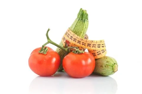 Courgettes and tomatoes Stock Photos