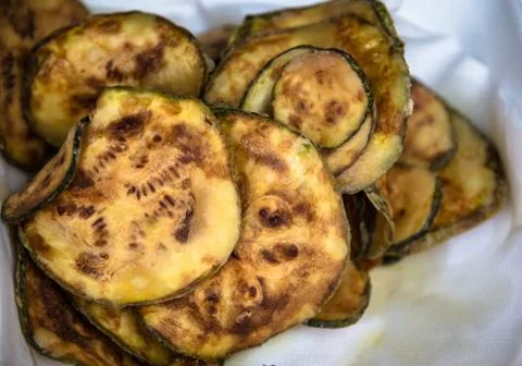 Courgettes fried left to dry Stock Photos