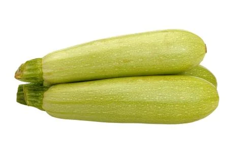 Courgettes on white Stock Photos