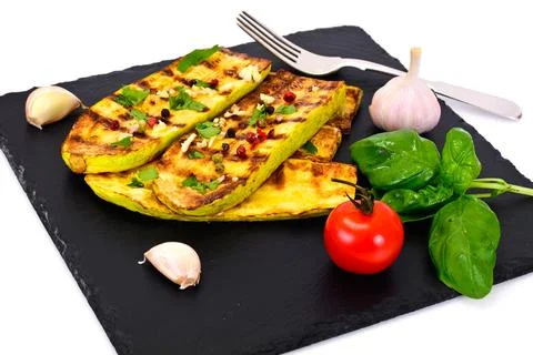 Courgettes Zucchini Grill Foto stock