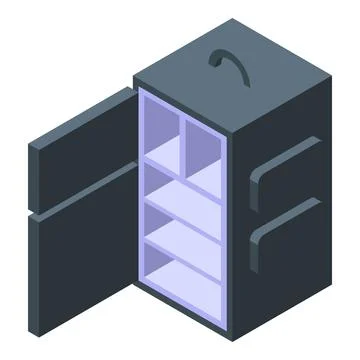 Courier backpack icon isometric vector. Food delivery trade イラスト素材