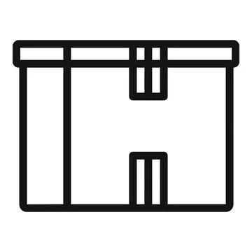 Courier box icon outline vector. Delivery package Illustrazione stock