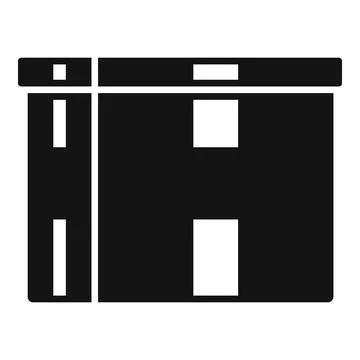 Courier box icon simple . Delivery package Stock Illustration