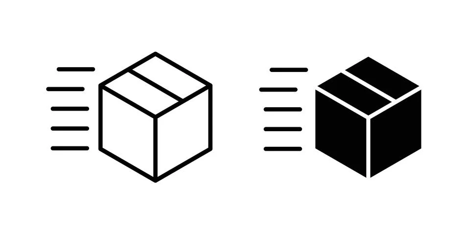 Courier box icon for web projects 스톡 일러스트