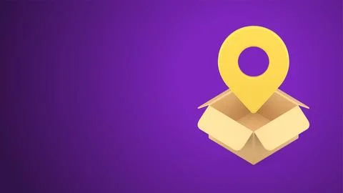 Courier cargo delivery service tracking application order shipment GPS naviga Stock Illustration