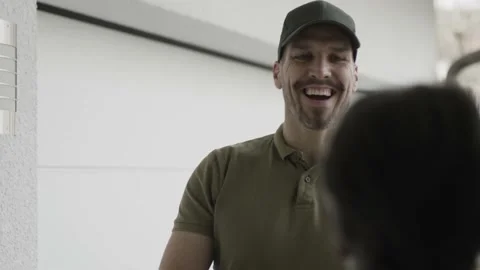 Courier delivering a package Stock Footage 149293793