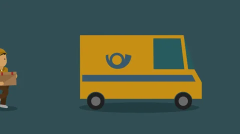 Courier Delivery Man At Work Stock Footage 58098320