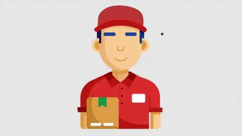 Courier Holding Package Stock Footage 322598765