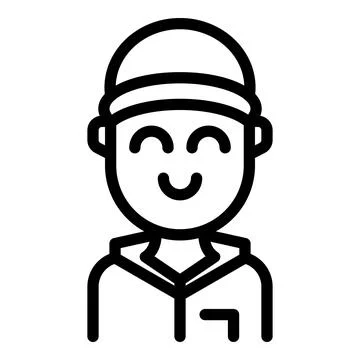 Courier icon outline vector. Service relocation 스톡 일러스트