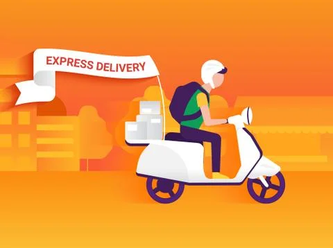 Courier Stock Illustration