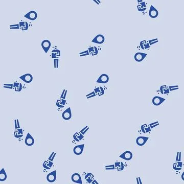 Courier map location glyph seamless pattern Stock Illustration
