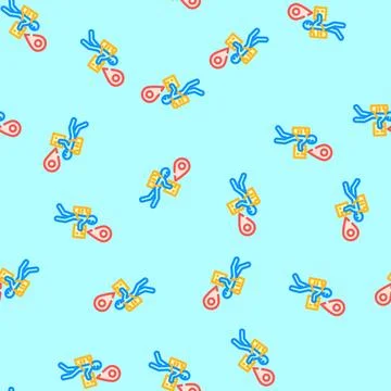 Courier map location vector seamless pattern Stock Illustration