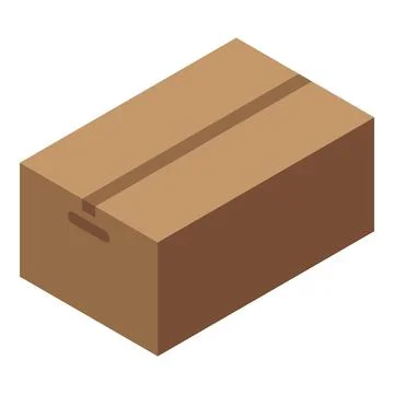 Courier parcel box icon, isometric style 스톡 일러스트