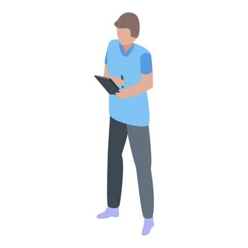 Courier parcel delivery icon, isometric style Stockillustratie