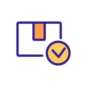 Courier parcel icon vector. Isolated contour symbol illustration イラスト素材