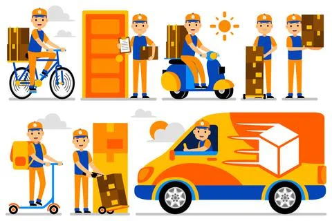 Courier Profesion Character Stock Illustration