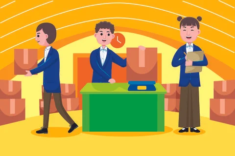 Courier Profession Stock Illustration