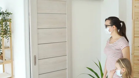 Courier in Protective Mask Delivering Parcel 動画素材 127367094