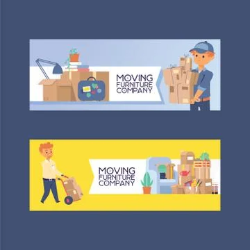 Courier vector postman character of delivery service delivering parcel box or Stock Illustration