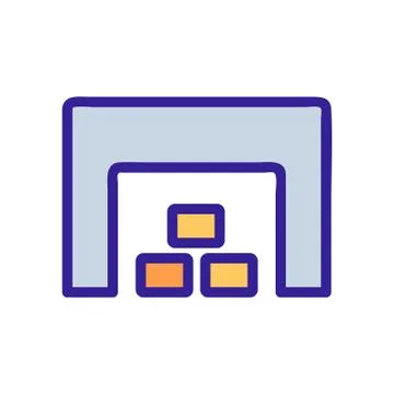 Courier warehouse icon vector. Isolated contour symbol illustration Stock Illustration