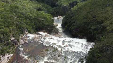 Couros Waterfalls Complex Chapada dos Veadeiros Stock Footage 319050857