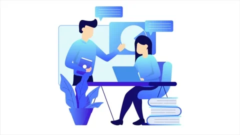 Course animated flat design concept. Stock Footage 231271775