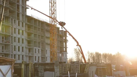 The course of building an apartment building Stock Footage 75544708