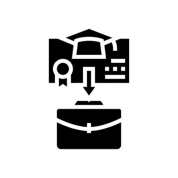 Course catalog online learning platform glyph icon vector illustration Stockillustratie